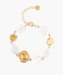 White Keshi Pearl Bracelet