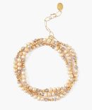 Antica Triple Naked Wrap Bracelet Champagne Pearl