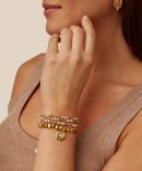 Antica Triple Naked Wrap Bracelet Champagne Pearl