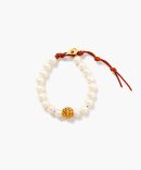 Felicity Diamond Single Wrap Bracelet White Pearl