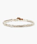 Cube Double Naked Wrap Bracelet Silver