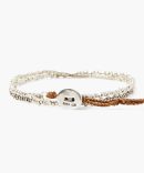 Cube Double Naked Wrap Bracelet Silver