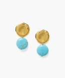 Tiered Coin Earrings Turquoise