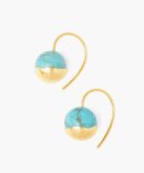 Gold Dipped Turquoise Earrings