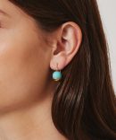 Gold Dipped Turquoise Earrings