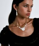 Plumeria Drop Earrings Mother of Pearl