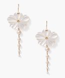 Magnolia Drop Earrings White