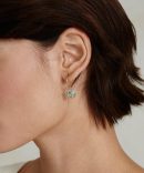 March Birthstone Earrings Aquamarine Crystal