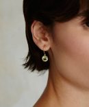 August Birthstone Earrings Peridot Crystal
