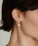October Birthstone Earrings Opal Crystal