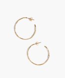 Wave Hoop Earrings Yellow Gold