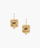 Pilar Earrings Gold Labradorite