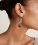 Ophelia Drop Earrings Amethyst Mix