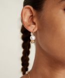 Elena Drop Earrings White Pearl Mix