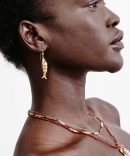 Koi Earrings Garnet