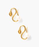 Cobra Pearl Earrings Gold