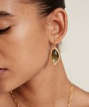 Elizabeth Drop Earrings Gold Labradorite