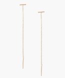 14k Gold Bar Thread-Thru Earrings