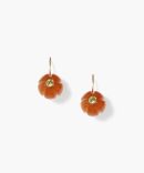 14k Pumpkin Earrings Maxi Brown Horn