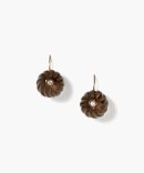 14k Pumpkin Earrings Maxi Smoky Quartz Mix