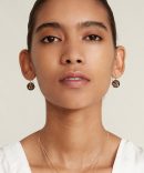 14k Pumpkin Earrings Maxi Smoky Quartz Mix