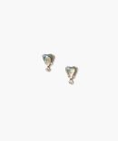 14k Diamond Heart Studs Abalone
