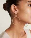 Rhiannon Hoop Earrings Yellow Gold