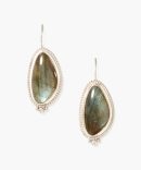 Elizabeth Drop Earrings Silver Labradorite