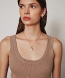 Gold Dipped Pearl Pendant Necklace