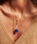 Bar Diamond Necklace Gold Mix