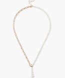 Marion Drop Necklace White Pearl