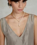 Marion Drop Necklace White Pearl