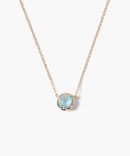March Birthstone Necklace Aquamarine Crystal