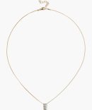Bar Diamond Necklace Gold Mix