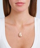 14k Diamond Le Baroque Natural Pink Necklace