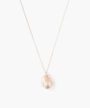 14k Diamond Le Baroque Natural Pink Necklace