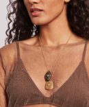 14k River Necklace Rutilated Quartz