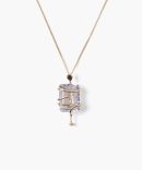 14k Serpent Necklace Green Amethyst