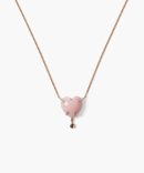 14k Heart Necklace Pink Opal