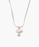 Hilo Pearl and Diamond Necklace Silver