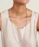 Frances Long Necklace Silver