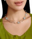 Lark Chain Necklace Aquamarine