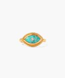 Twist Evil Eye Ring Turquoise