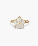 Plumeria Ring White MOP