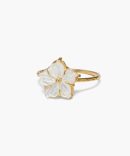 Plumeria Ring White MOP