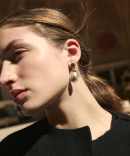 Virginie Drop Earrings Grey Pearl