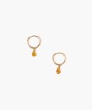 14k Yellow Sapphire Aurora Hoops