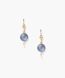 Kyanite and Pearl Drop Earrings