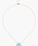 14k Gardenia Necklace Blue Topaz