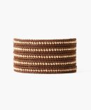 Gold Hematine Wrap Bracelet Brown